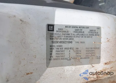 2008 Chevrolet Silverado 1500 Work Truck z USA, uszkodzony, nr VIN 1GCEK14X58Z216849